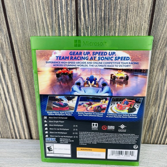 Team Sonic Racing (Microsoft Xbox One, 2019) CIB & Tested. - Picture 9 of 10